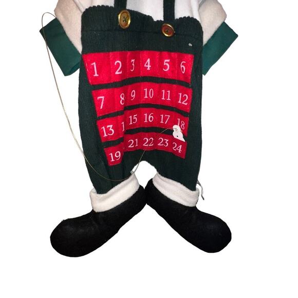 Advent Snowman Christmas Calendar with attached snowman countdown marker 26”L - Picture 3 of 9
